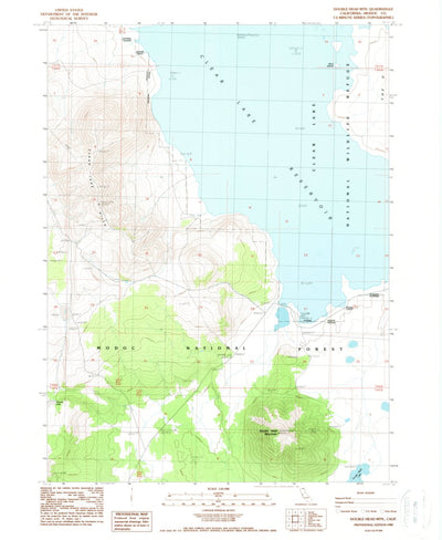 United States Geological Survey Double Head Mountain, CA (1988, 24000-Scale) digital map