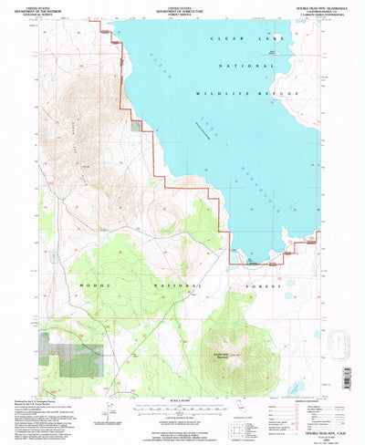 United States Geological Survey Double Head Mountain, CA (1993, 24000-Scale) digital map