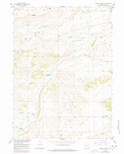 United States Geological Survey Double L Ranch, WY (1953, 24000-Scale) digital map