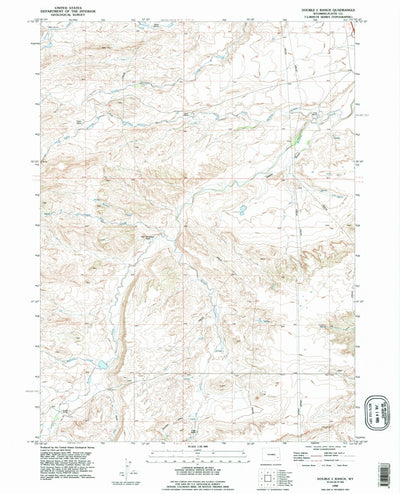 United States Geological Survey Double L Ranch, WY (1990, 24000-Scale) digital map