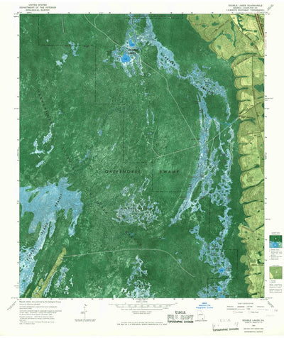 United States Geological Survey Double Lakes, GA (1965, 24000-Scale) digital map