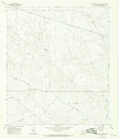 United States Geological Survey Double Mill Draw NE, TX (1967, 24000-Scale) digital map