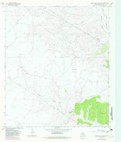 United States Geological Survey Double Mill Draw SE, TX (1967, 24000-Scale) digital map