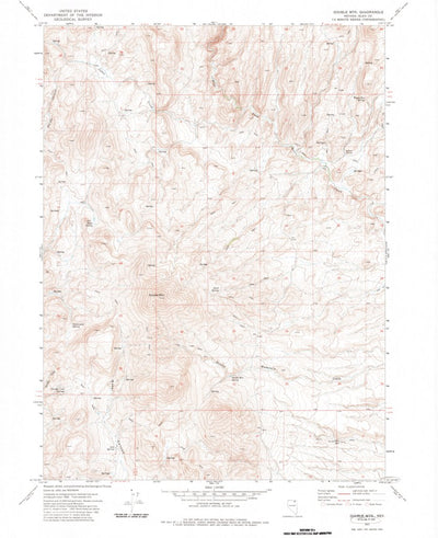 United States Geological Survey Double Mountain, NV (1971, 24000-Scale) digital map