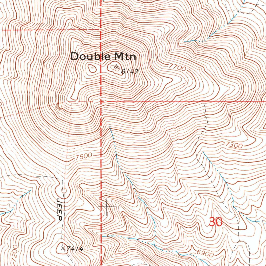 Double Mountain, NV (1971, 24000-Scale) Map by United States Geological ...