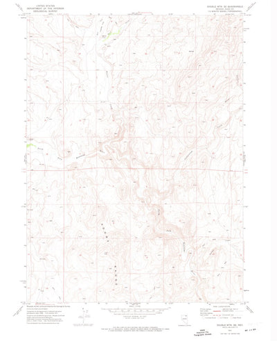 United States Geological Survey Double Mountain SE, NV (1971, 24000-Scale) digital map