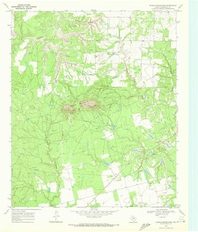 United States Geological Survey Double Mountains, TX (1968, 24000-Scale) digital map