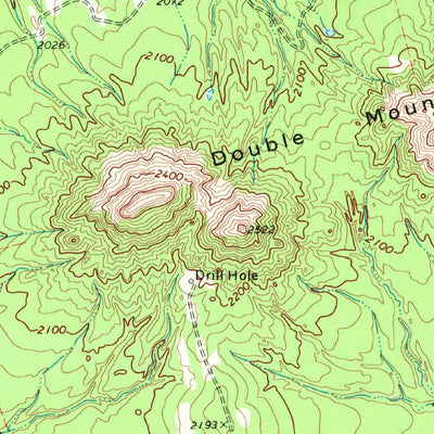 United States Geological Survey Double Mountains, TX (1968, 24000-Scale) digital map