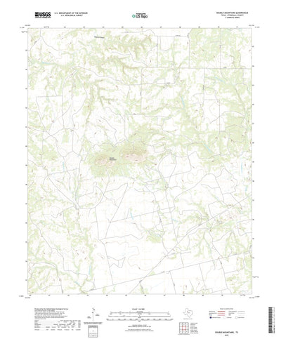 United States Geological Survey Double Mountains, TX (2022, 24000-Scale) digital map