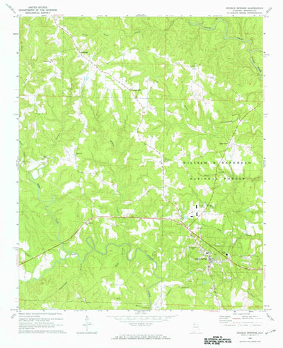 United States Geological Survey Double Springs, AL (1969, 24000-Scale) digital map