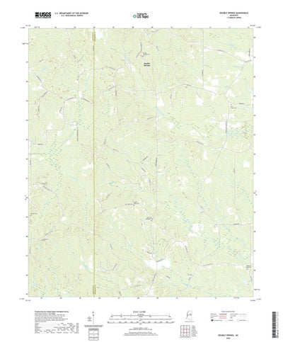 United States Geological Survey Double Springs, MS (2020, 24000-Scale) digital map