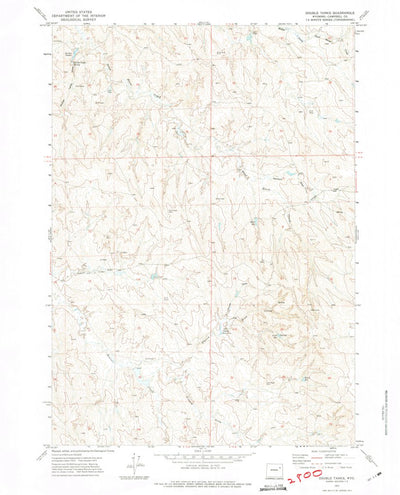 United States Geological Survey Double Tanks, WY (1971, 24000-Scale) digital map