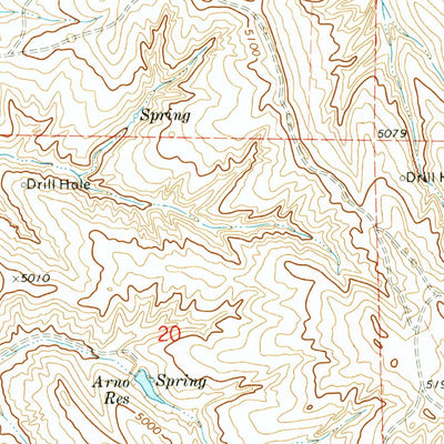 United States Geological Survey Double Tanks, WY (1971, 24000-Scale) digital map