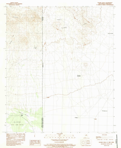United States Geological Survey Double Wells, NM (1983, 24000-Scale) digital map
