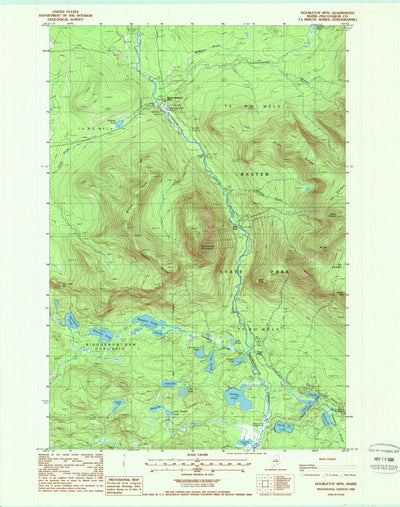 United States Geological Survey Doubletop Mountain, ME (1988, 24000-Scale) digital map