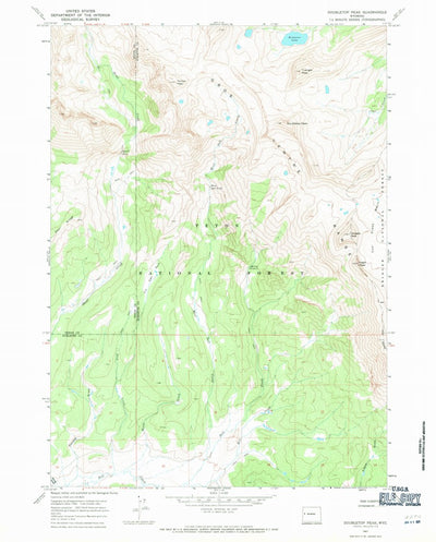 United States Geological Survey Doubletop Peak, WY (1967, 24000-Scale) digital map