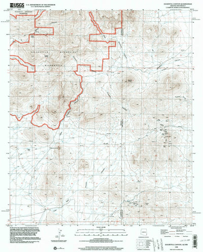 United States Geological Survey Doubtful Canyon, AZ-NM (1998, 24000-Scale) digital map