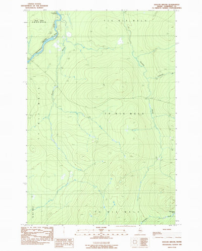 United States Geological Survey Doucie Brook, ME (1989, 24000-Scale) digital map