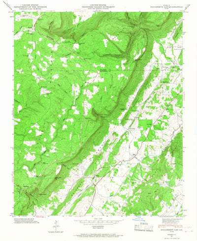 United States Geological Survey Dougherty Gap, GA (1946, 24000-Scale) digital map