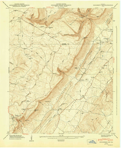 United States Geological Survey Dougherty Gap, GA (1947, 24000-Scale) digital map