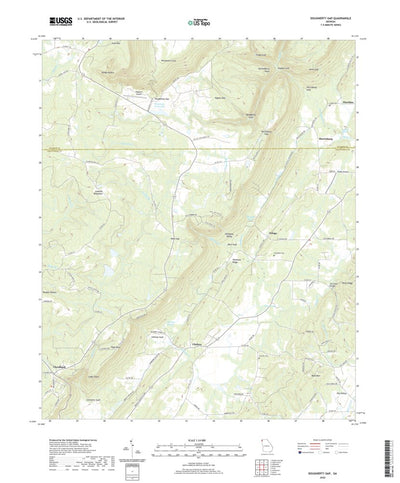 United States Geological Survey Dougherty Gap, GA (2020, 24000-Scale) digital map