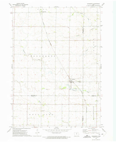 United States Geological Survey Dougherty, IA (1972, 24000-Scale) digital map