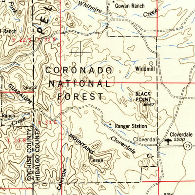 United States Geological Survey Douglas, AZ-NM (1955, 250000-Scale) digital map