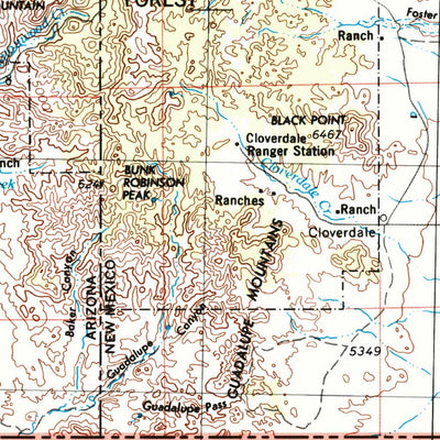 United States Geological Survey Douglas, AZ-NM (1959, 250000-Scale) digital map