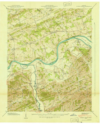 United States Geological Survey Douglas Dam, TN (1940, 24000-Scale) digital map