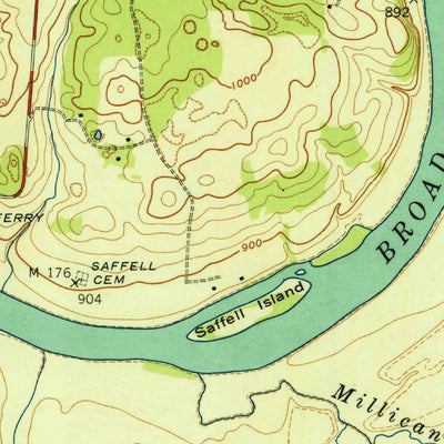 United States Geological Survey Douglas Dam, TN (1940, 24000-Scale) digital map