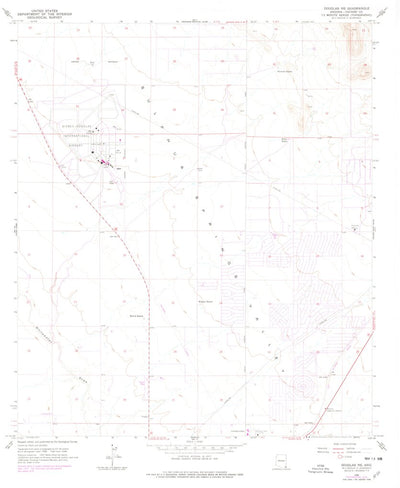 United States Geological Survey Douglas NE, AZ (1958, 24000-Scale) digital map