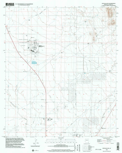 United States Geological Survey Douglas NE, AZ (1996, 24000-Scale) digital map