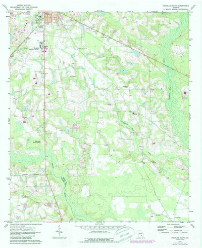 United States Geological Survey Douglas South, GA (1971, 24000-Scale) digital map