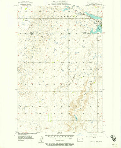 United States Geological Survey Douglas West, ND (1956, 24000-Scale) digital map
