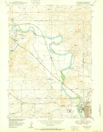 United States Geological Survey Douglas, WY (1950, 24000-Scale) digital map