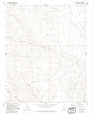 United States Geological Survey Dove Spring, CA (1972, 24000-Scale) digital map
