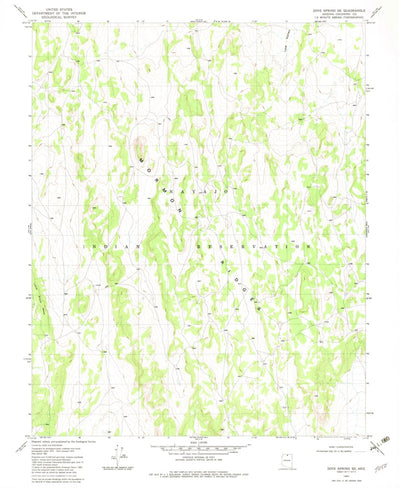 United States Geological Survey Dove Spring SE, AZ (1982, 24000-Scale) digital map