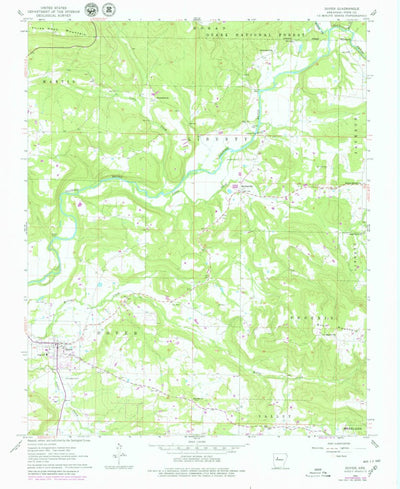 United States Geological Survey Dover, AR (1961, 24000-Scale) digital map