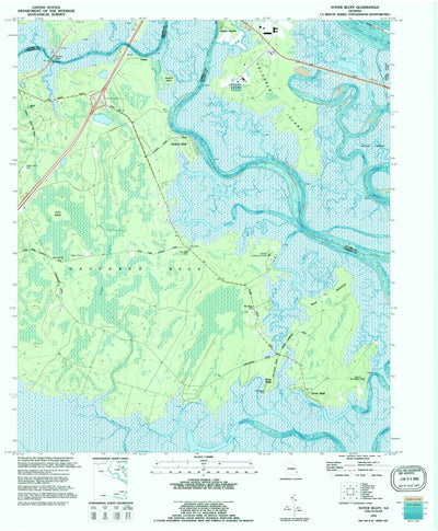 United States Geological Survey Dover Bluff, GA (1993, 24000-Scale) digital map