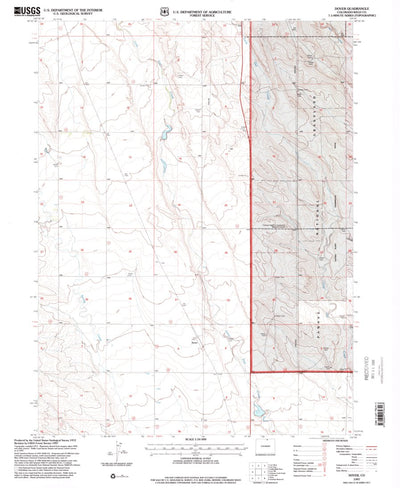 United States Geological Survey Dover, CO (1997, 24000-Scale) digital map