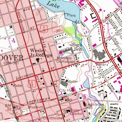 United States Geological Survey Dover, DE (1956, 24000-Scale) digital map