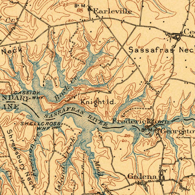 United States Geological Survey Dover, DE-MD-NJ (1899, 125000-Scale) digital map