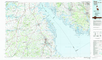 United States Geological Survey Dover, DE-NJ-MD (1984, 100000-Scale) digital map
