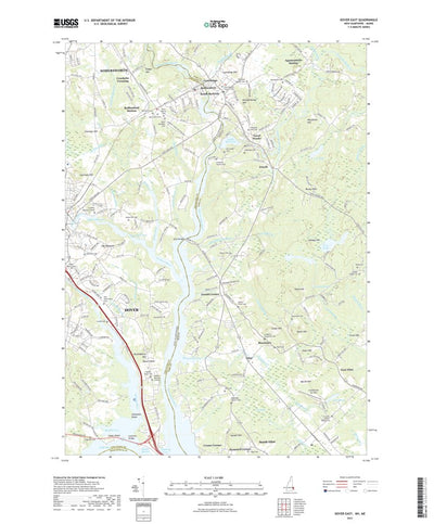 United States Geological Survey Dover East, NH (2021, 24000-Scale) digital map