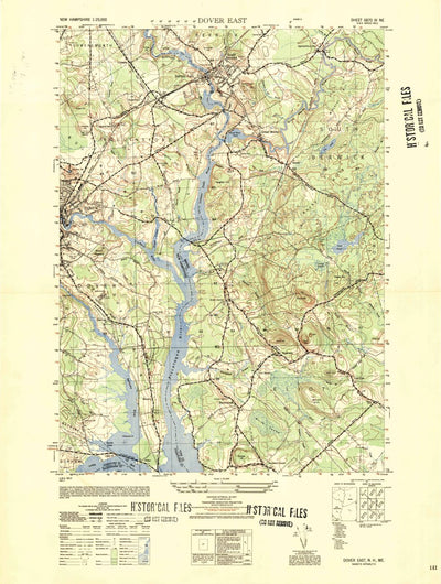 United States Geological Survey Dover East, NH-ME (1950, 25000-Scale) digital map