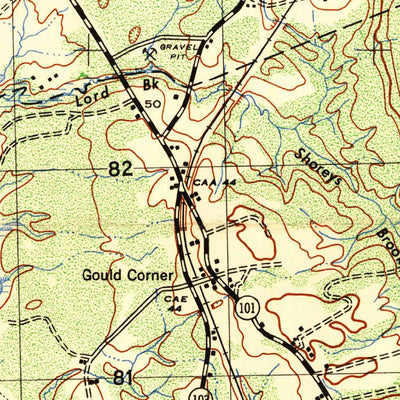 United States Geological Survey Dover East, NH-ME (1950, 25000-Scale) digital map