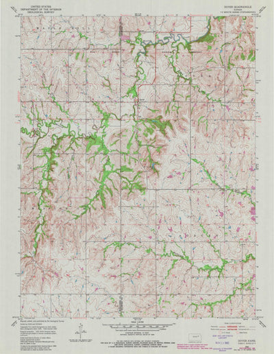 United States Geological Survey Dover, KS (1952, 24000-Scale) digital map