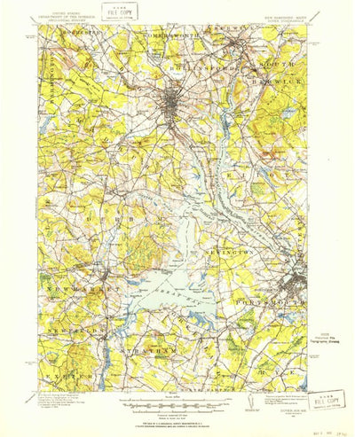 United States Geological Survey Dover, NH-ME (1916, 62500-Scale) digital map