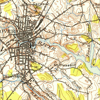 United States Geological Survey Dover, NH-ME (1916, 62500-Scale) digital map