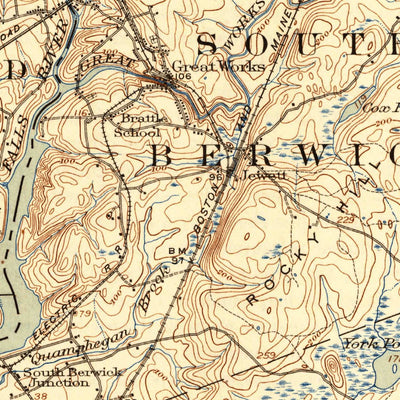 United States Geological Survey Dover, NH-ME (1918, 62500-Scale) digital map